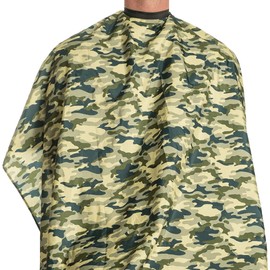 Campbell's Barber Cape, Snap-Closure Salon Cape for Stylist Stations, Different Patterns and Colors, Barber Accessories and Supplies, Forest Camo
