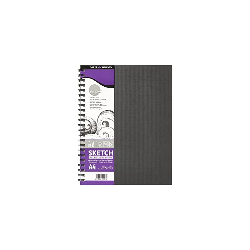 Daler Rowney Simply Sketch Book - White Spiral A4