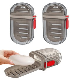 DIYBravo 2 Pack Travel Soap Case Portable Soap Container with Lid Leakproof Bar Soap Holder Travel Soap Dish Draining Soap Box for Traveling Camping Gym Bathroom Dorm