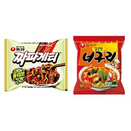 Generic [Ramyun Combo 16packs] Chapagetti Chajang Noodle 4.5oz(8 packs)+Neoguri Spicy Seafood 4.2oz(8 packs)