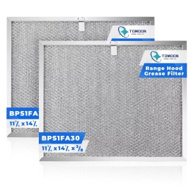 TOMOON 2 Pack Allure Range Hood Filter BPS1FA30 11-3/4 x 14-1/4 x 3/8 - Exact Fit
