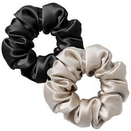 IRIYULI Silk Scrunchie, 1.4 inches (3.5 cm), 24 Colors, 100% Natural Silk, 19 Momme / 22 Momme, Friction Reducing, Anti-Static, Gentle on Hair, Non-marking Hair Elastic High Elasticity, Stylish