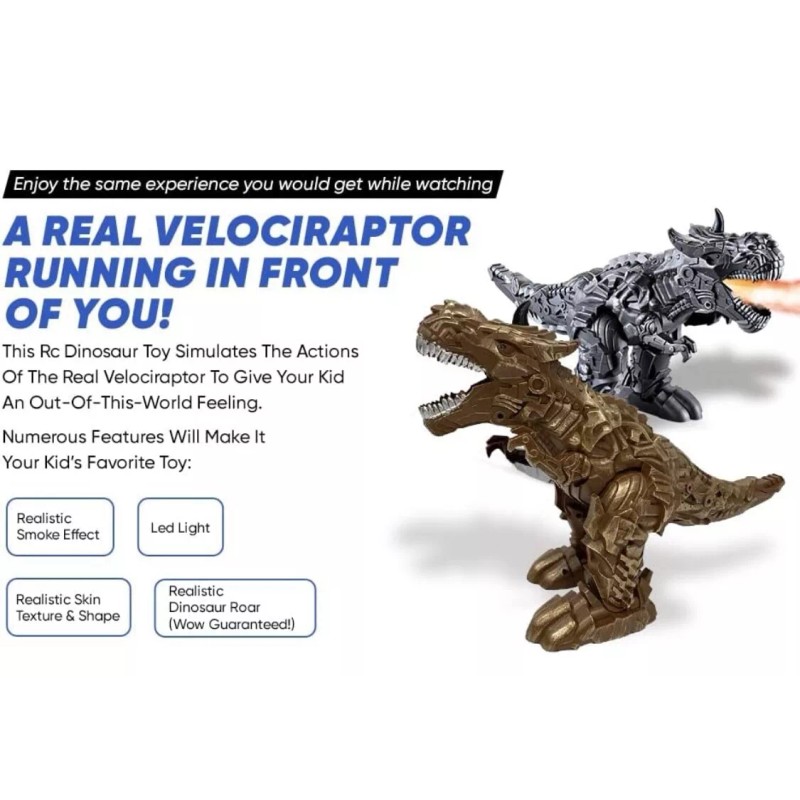 RC TOY T Rex Dinosaur Electronic Walk, Sound, Light Up