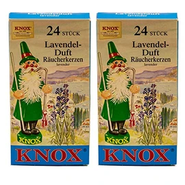 Knox Incense Cones Set of 2 Lavender Pack of 48 Made in Germany