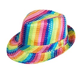 Rainbow Sequin Fedora