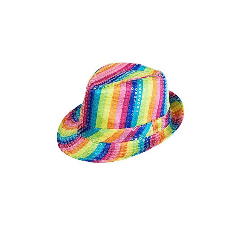Rainbow Sequin Fedora