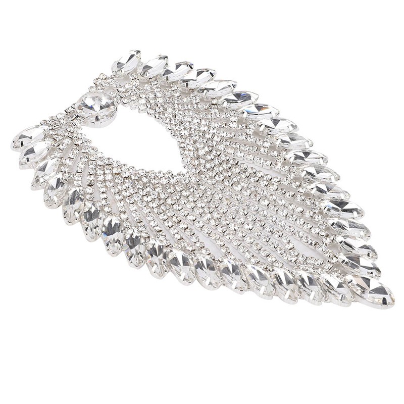 8.5 x 13cm Rhinestone Claw Chain Decorative Strass Crustal Horse