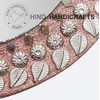 Hind Handicrafts Runder Wandspiegel aus Holz, 24,1 cm, klein, rund,