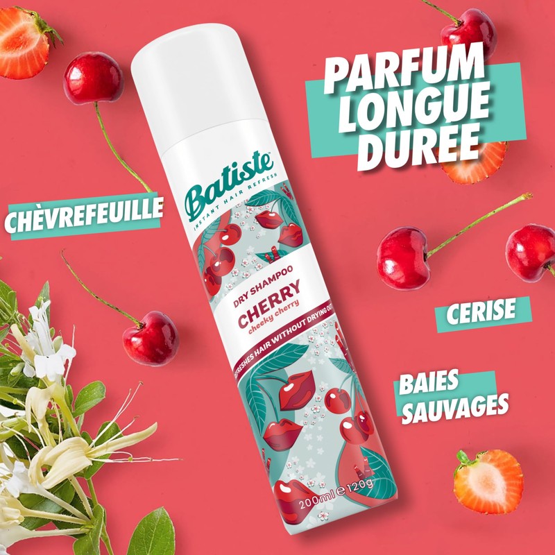 Batiste Shampoo Dry Cherry 6.73 Ounce (200ml) (3 Pack)