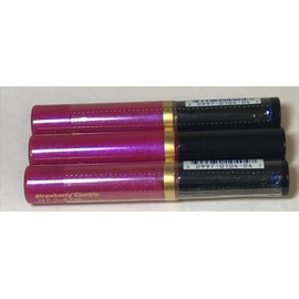 Revlon 3 Revlon Brush-on Shine Lip Gloss sealed Strawberry Electric