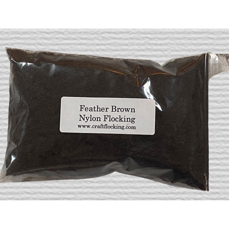 Nylon Flocking Fibers 1 Pound Package (Feather Brown)