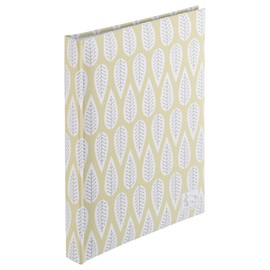 Hakuba HAKUBA Chululu Pocket Album, Large Size, Holds 120 Sheets, Leaf Pattern, ACHL-STFL120LF, Cloth Cover, Memo Box Included