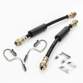 LST 2x Brake Hose Brake Line Brake Tube Set Rear + Retaining Clamp TT 8J