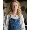 L'VOW Viking Apron Brooch Chains Cloak Clasp Brooches with Chain