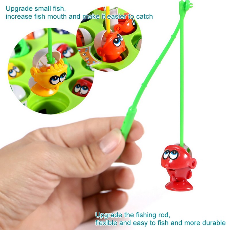 Fishing Game Toy Set with Rotating Board fishing plate Parent