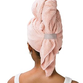 VOLO Hero Cloud Pink Hair Towel | Ultra Soft, Super Absorbent, Quick Drying Nanoweave Fabric | Reduce Dry Time by 50% | Towel Wrap for All Hair Types | Anti Frizz & Anti Breakage | Reusable Packaging