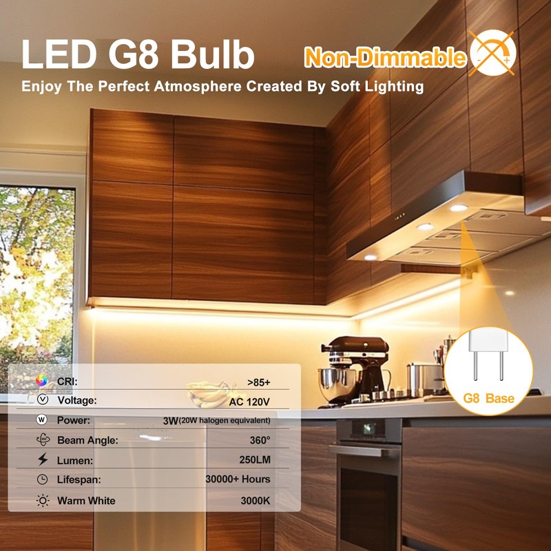 SSQY G8/GY8.6 LED Light Bulb 3 Watts Warm White -