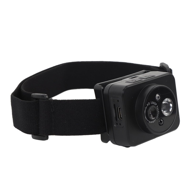 Head Mounted Action Camera, 1080P LED Headlamp, Night Light, Elastic