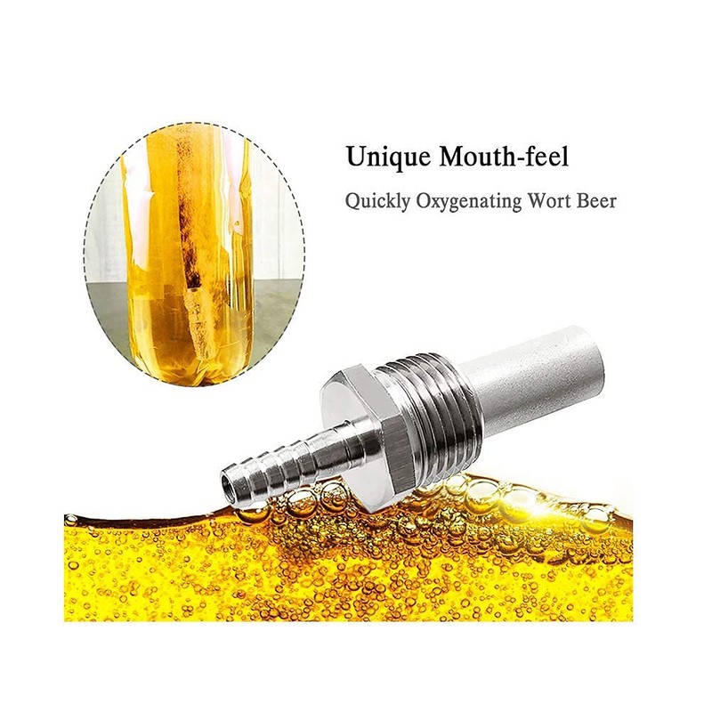 Joywayus 0.5 Micron Stainless Steel Aeration Stone Inline Oxygenation Diffusion