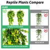 Hamiledyi Reptile Plants Hanging Terrarium Plants Artificial Leaves Habitat Decorations