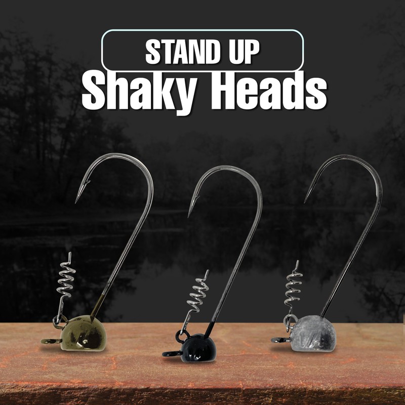 Stand-Up Shaky Head Jig, KIT w/case, 5 of Each Size,