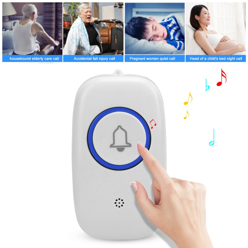 433MHz Wireless Door Bell Electronic Remote Control Smart Emergency Alarm