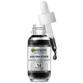 Garnier Aha+Bha Cilt Kusurları Karşıtı Siyah Serum%4 [Niasinamid+Peeling Etkili Aha+Bha] 30ml