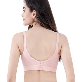 HBselect Women’s Maternity Bra, Breastfeeding Bra, Seamless Nursing Bra with Additional Bra Extensions, For Sleep And Breastfeeding, Without Underwire, Pack of 2 - m