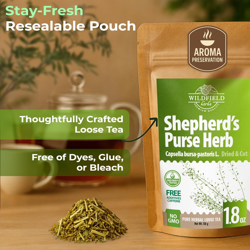 1.8 oz. Shepherds Purse Herb Bulk Herbal Tea Shepard Purse