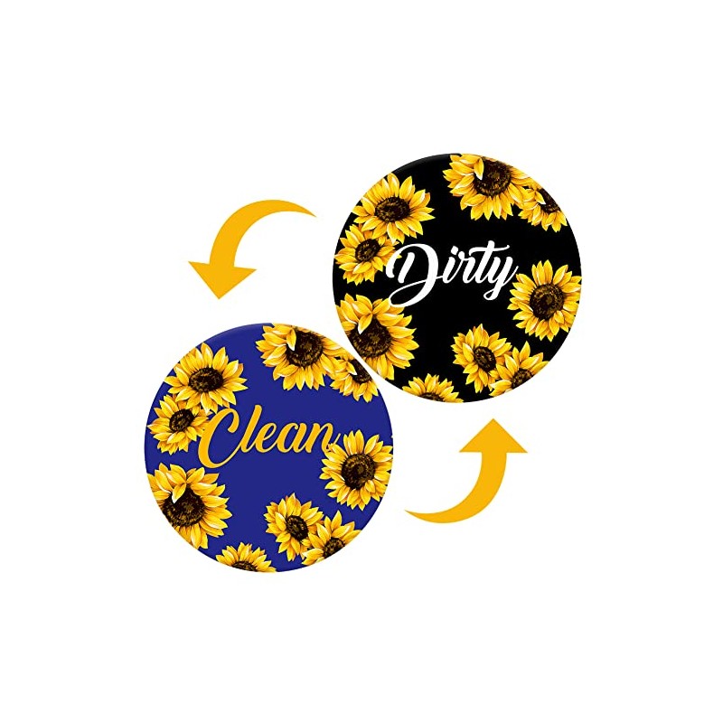 Dishwasher Magnet,Clean Dirty Sign Indicator- Double Sided Magnet with Magnetic
