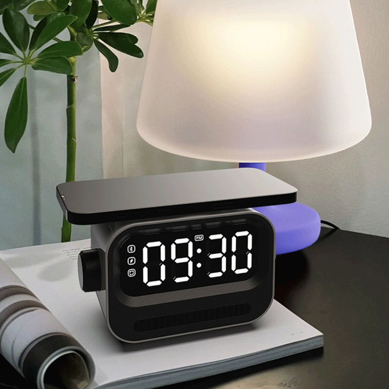 3 in 1 Digital Alarm Clock LED Display 15W 2