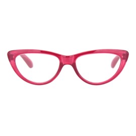 Womens Reading Glasses Magnified Strength Clear Lens Red Cateye Frame +2.75