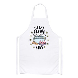 Crazy Baking Lady Stars Chefs Apron