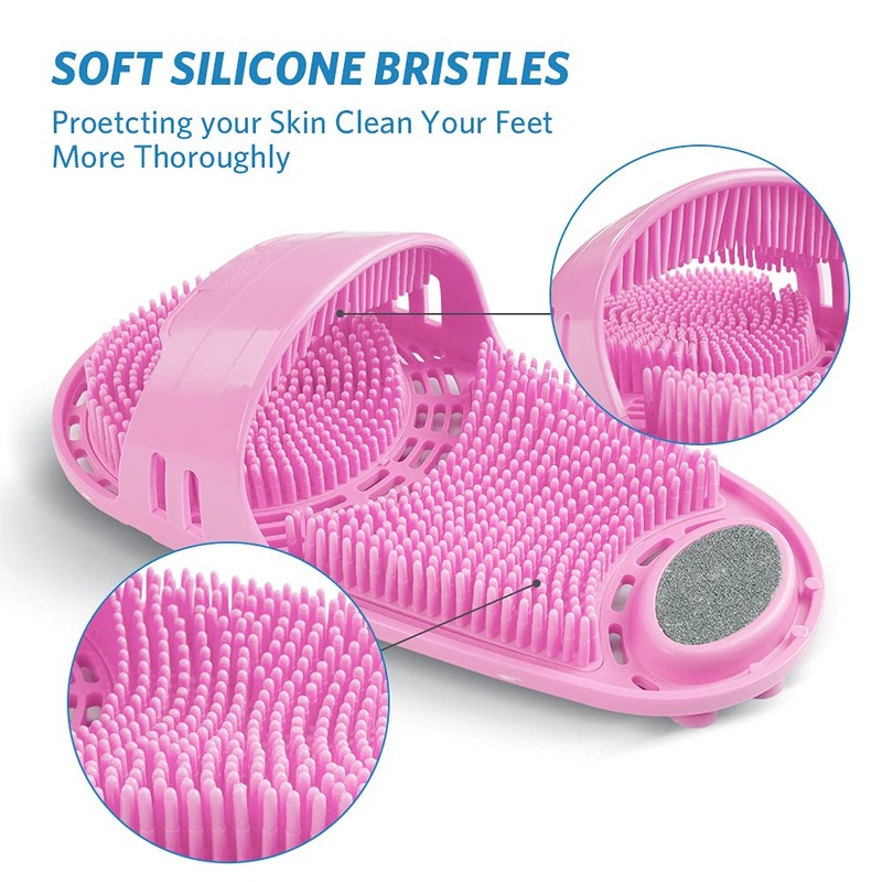 meidong Silicone Shower Foot Scrubber Personal Foot Massage and Cleaning,