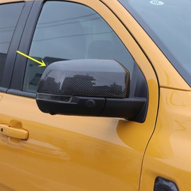 CYAuto New Door Exterior Rearview Mirror Cover Cap Trim for Ford Ranger 2024 2025 (Carbon Fiber Style)