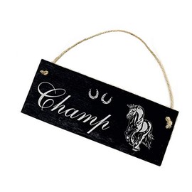 Slate Stable Board Engraved - Friese - Horse Name Box Sign 22 x 8 cm