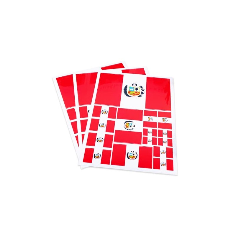 JBCD Peru Flag Decal Car Sticker Peruvian Flags for Trucks