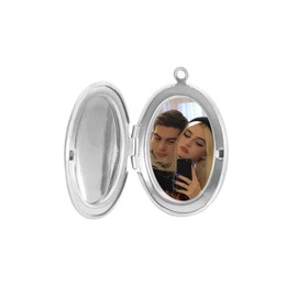 UTHOSMDO Wolf Necklace with Encourage Words, That Holds Pictures Inside, Stainless Steel Wolf Necklace Men (I am wolf SILVER)