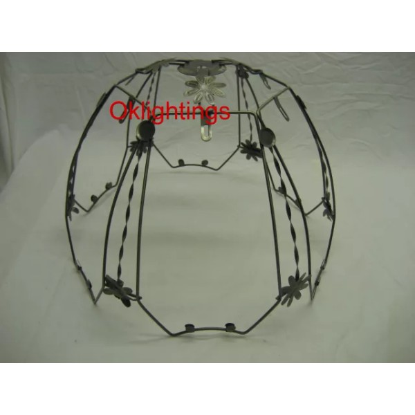 oklightings 15 inch Touch Lamp Metal Ornate Lamp Shade Frame
