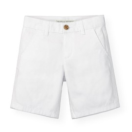 Hope & Henry Baby Boys' Organic Uniform Stretch Chino Short, 12-18 Months, White Stretch