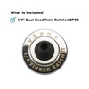 VÄRMA Dual-Drive Palm Ratchet, Compatible with 1/4" sockets and standard