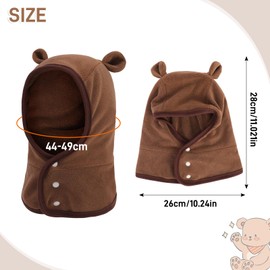 QKURT Toddler Winter Warm Balaclava, Thermal Windproof Hat Neck Warmer Warm Knit Cap Scarf Kids Winter Knitted Beanie Hat Snood Neck Warmer