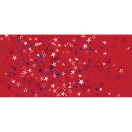 Ambesonne 4th of July Pencil Pen Holder, Repetitive Design Colorful Patriotic Star Shapes Celebration Image, Ceramic Pencil Holder for Desk Office Accessory, 3.6" X 3.2", Dark Pink Multicolor