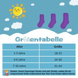 GENTABY Children's Boys Girls Winter Socks - 6 Pairs Toddler Bed Socks for 1-10 Years Children Fluffy Soft Socks Warm Home Socks for Boys Size 24-30 31-34, black