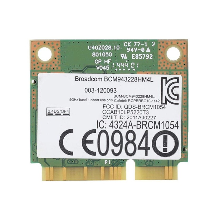 Dell Broadcom BCM943228HM4L DW1540 Wireless Network Card 300Mbps 2.4/5GHz Dual