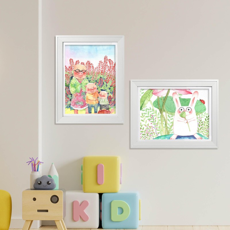 JAMAT HOME Picture Frame for Children's Drawings A4 Frame Hinged