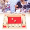 Wooden Number Board Dices Game Set Toy for 4 People