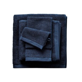 Marc O'Polo Timeless Plain Terry Cotton Woven Guest Towel (600 g/m²), Navy, 30 cm x 50 cm