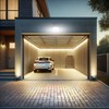Luminea Solar Spotlight LED: Solar LED Wall Floodlight with PIR