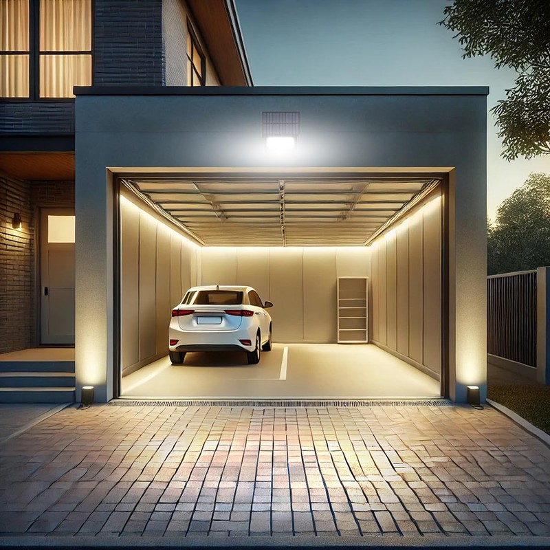 Luminea Solar Spotlight LED: Solar LED Wall Floodlight with PIR